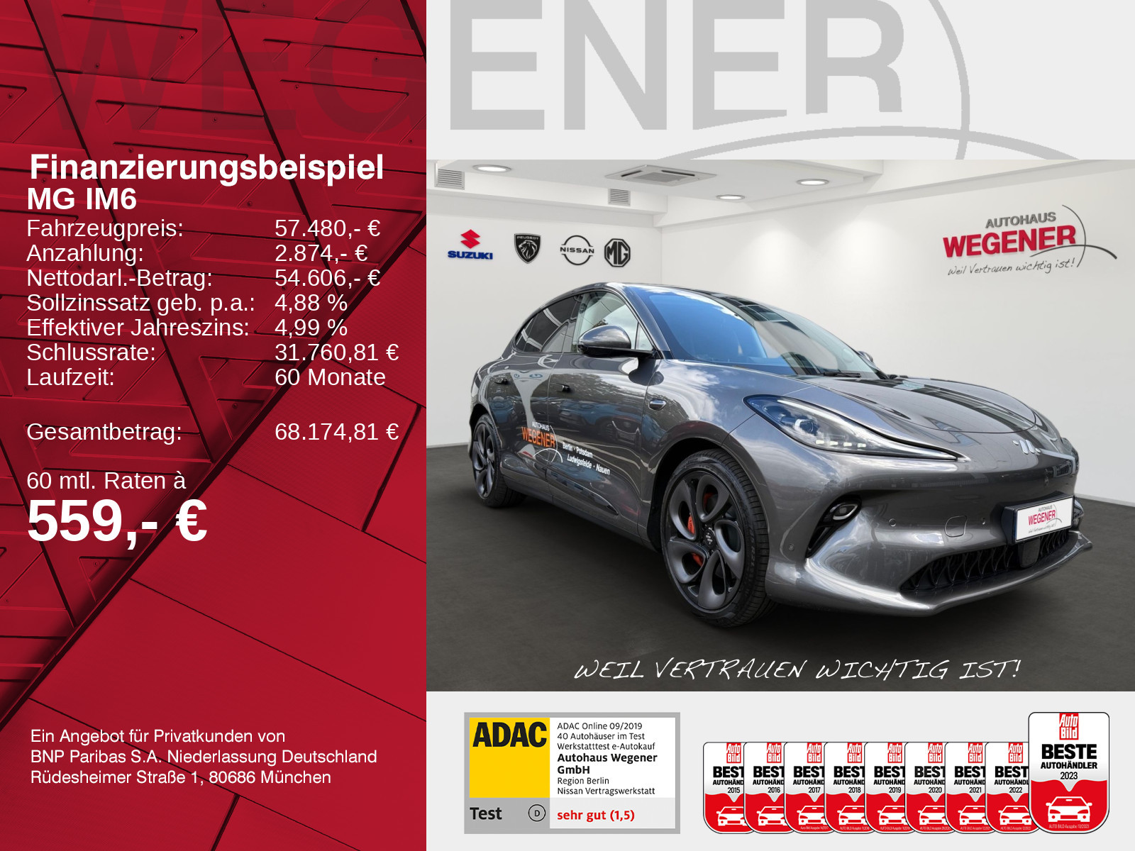 MG MG IM6 EV 100kWh Premium AWD + Drive Pack