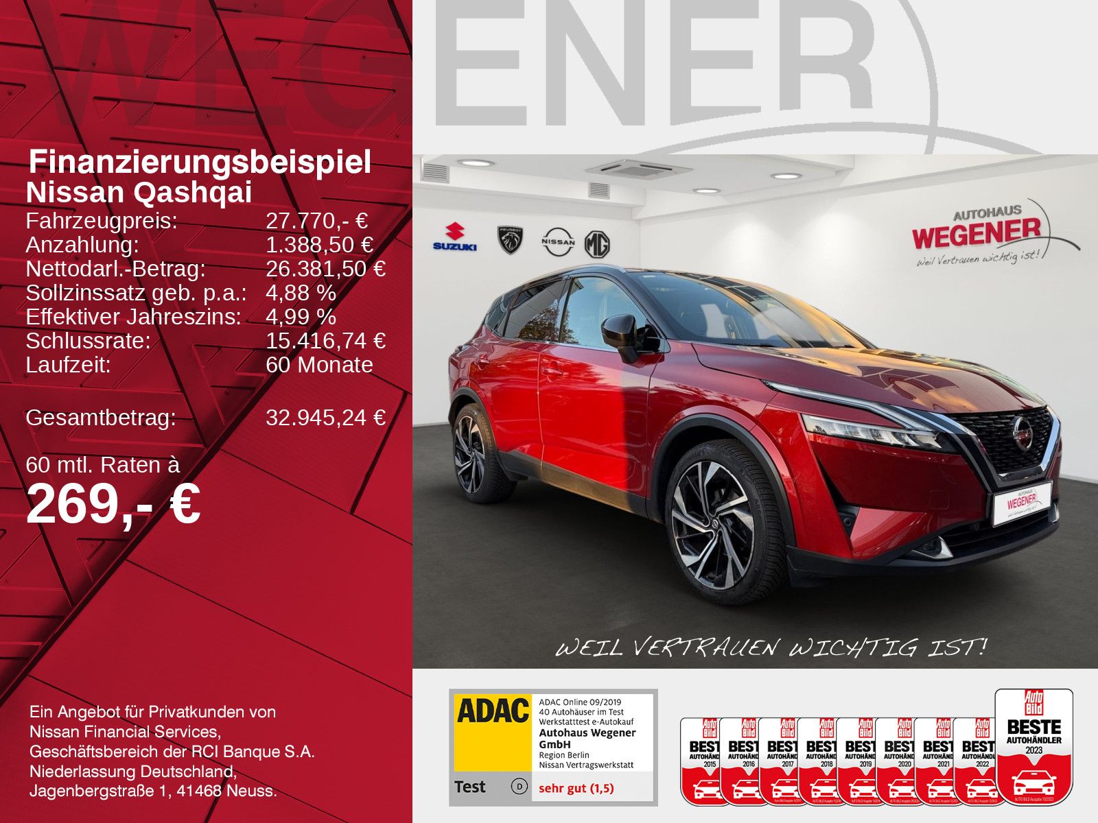 NISSAN QASHQAI TEKNA+4x4 AT+BOSE PANO NAVI 360° LEDER