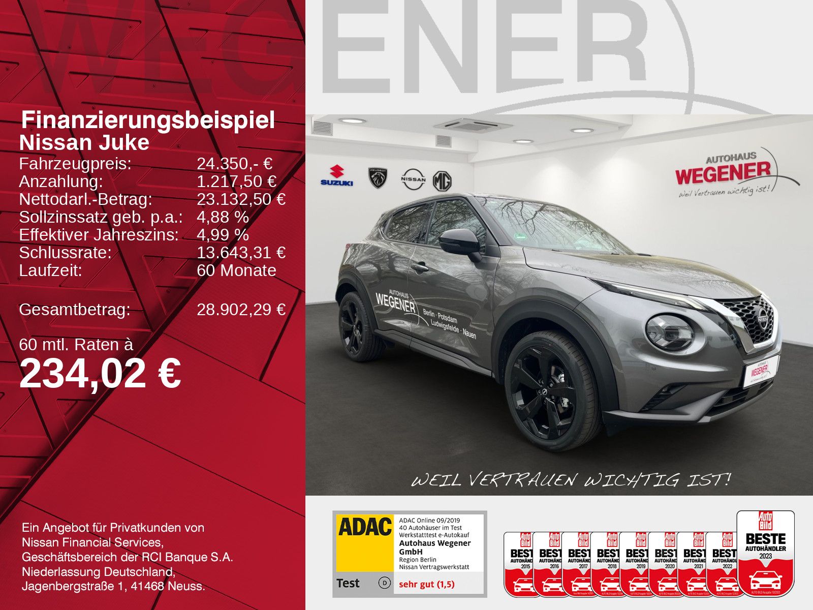 NISSAN JUKE TEKNA 114PS 6MT BOSE BFS SHZ LHZ 360°KAM LE