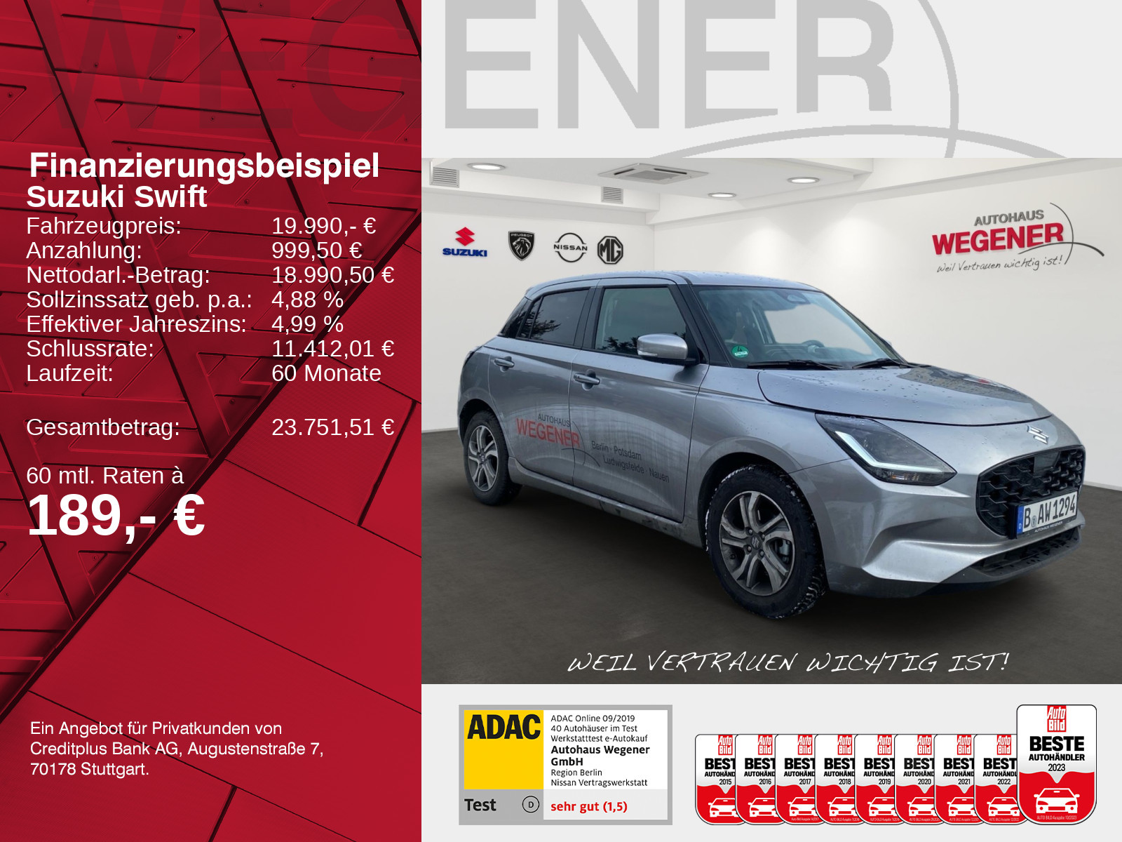Suzuki SWIFT COMFORT+ HYBRID ACC*Navi*Kamera*PDC