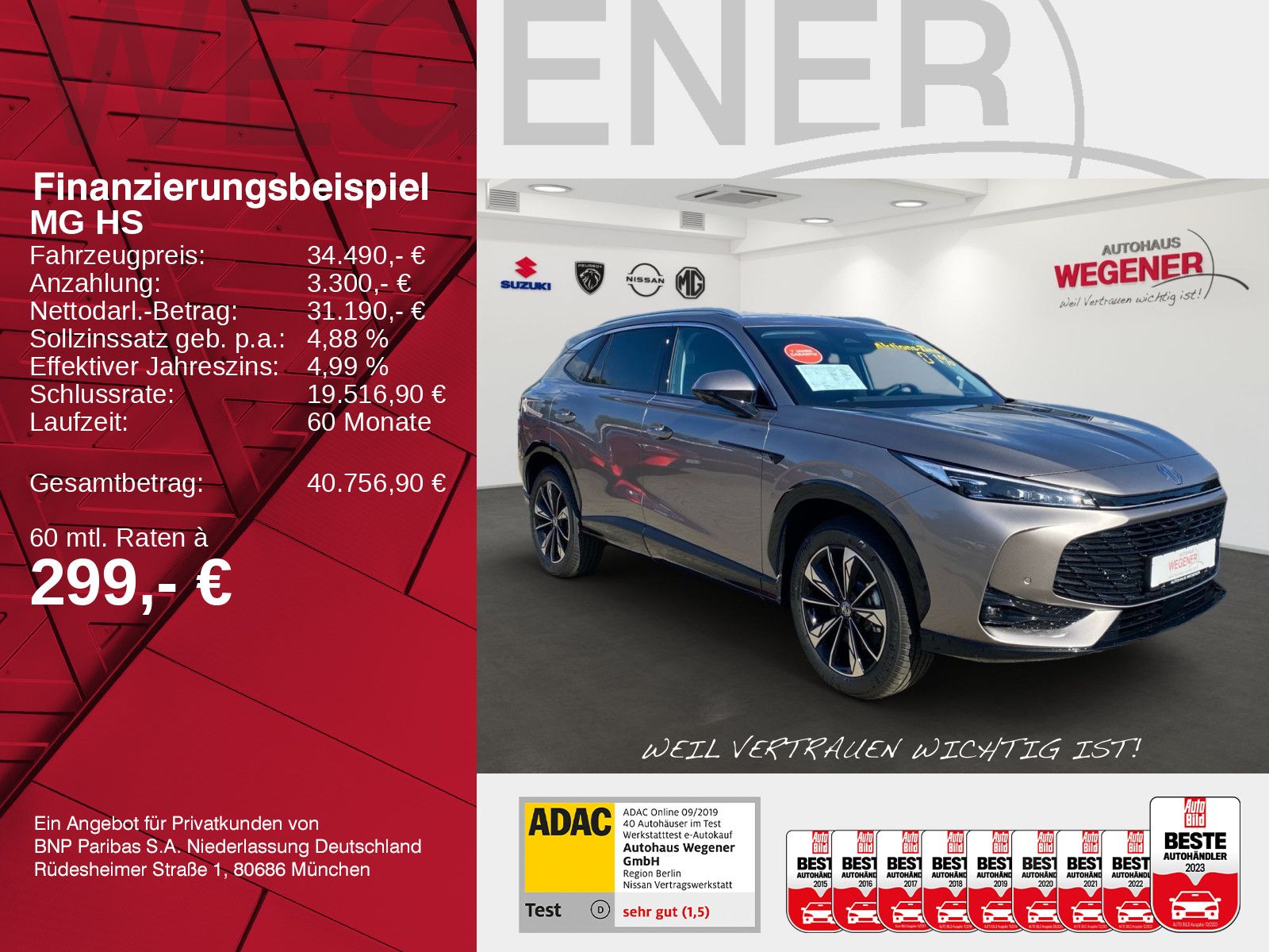 MG HS 1.5 T-GDi Hybrid+ Luxury |LED|360|CarPlay|ACC