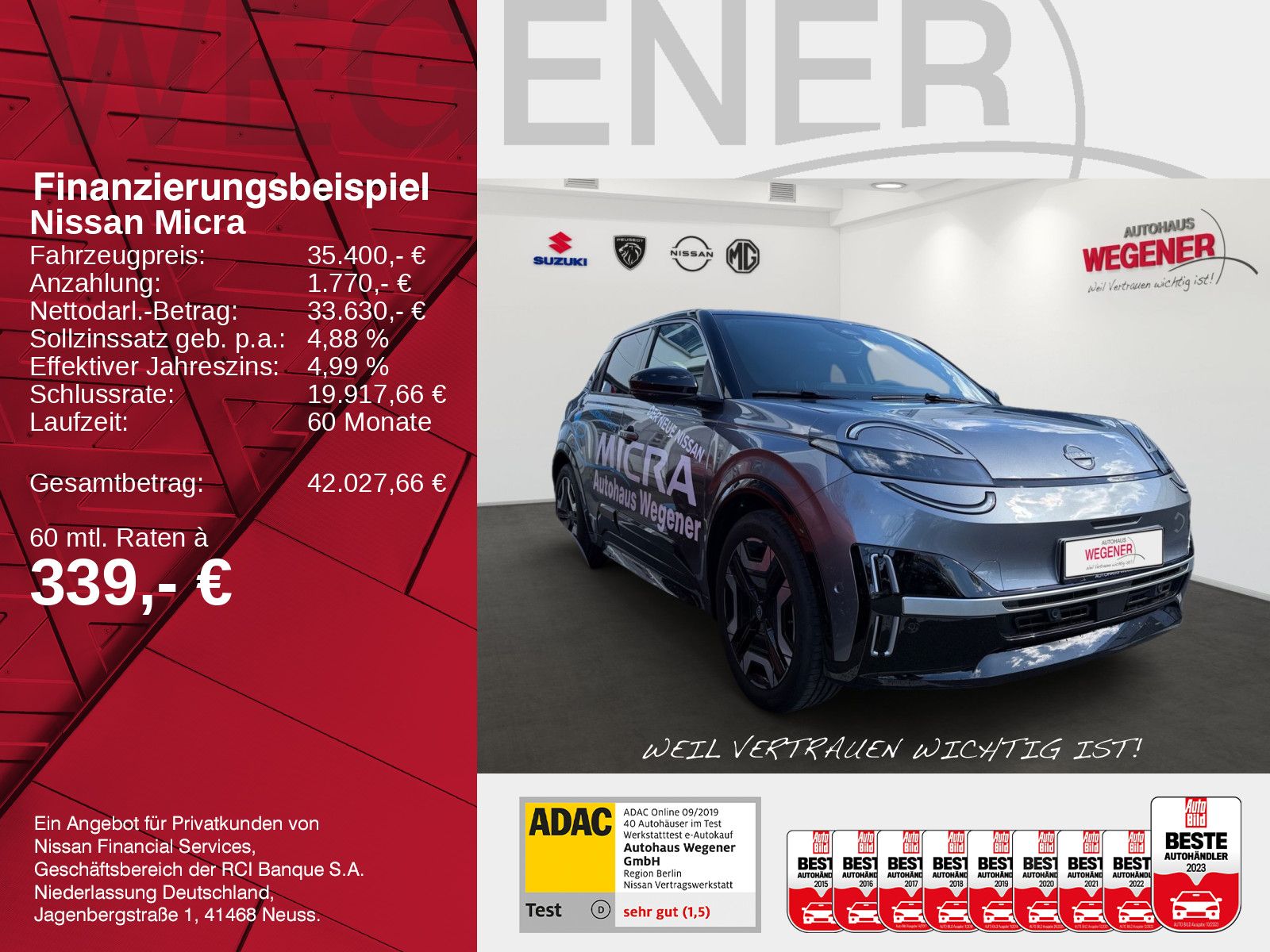 NISSAN Micra 52 kWh Evolve ProPilot*Navi*Harman/Kardon