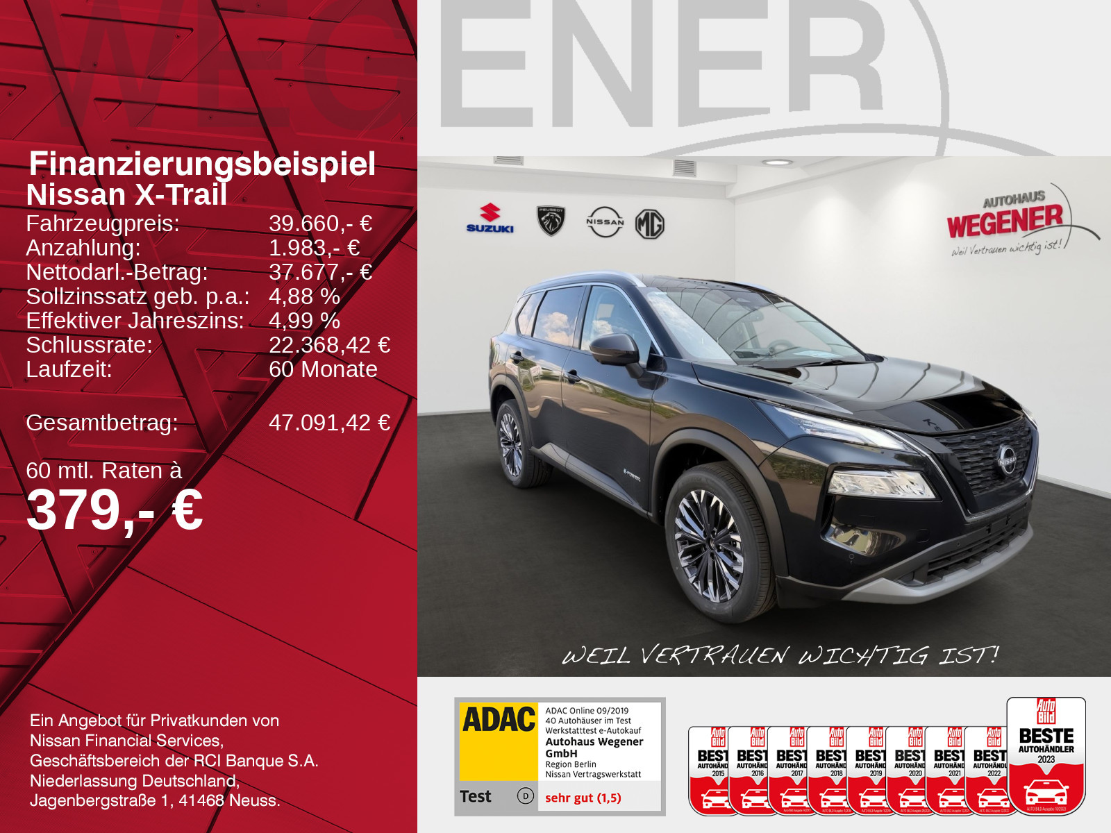 Nissan X-TRAIL 1.5 VC-T e-POWER 204 P