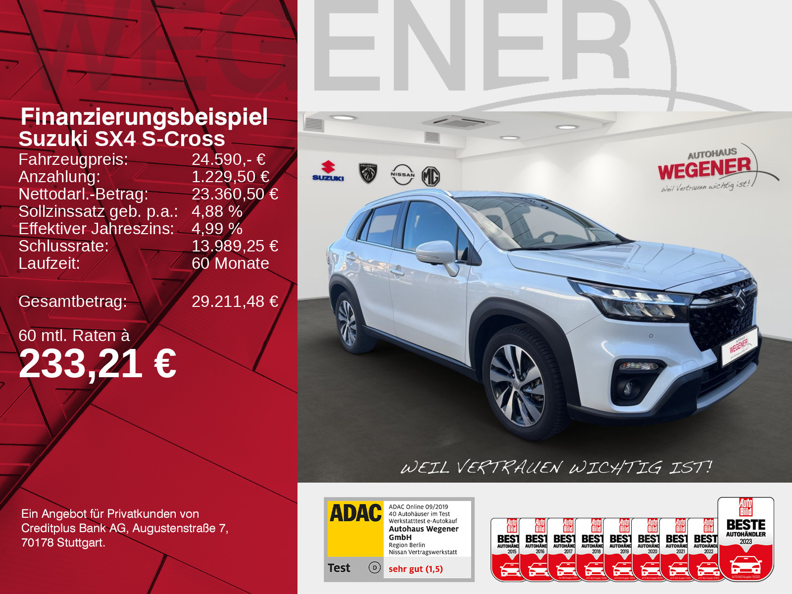 Suzuki S-CROSS COMFORT+ 1.5 HYBRID 4x4 AT/AGS