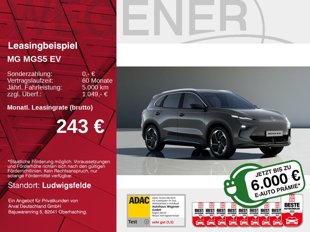 MG MGS5 EV 49kWh COMFORT - ACC LED KAM TOTW SHZ PDC