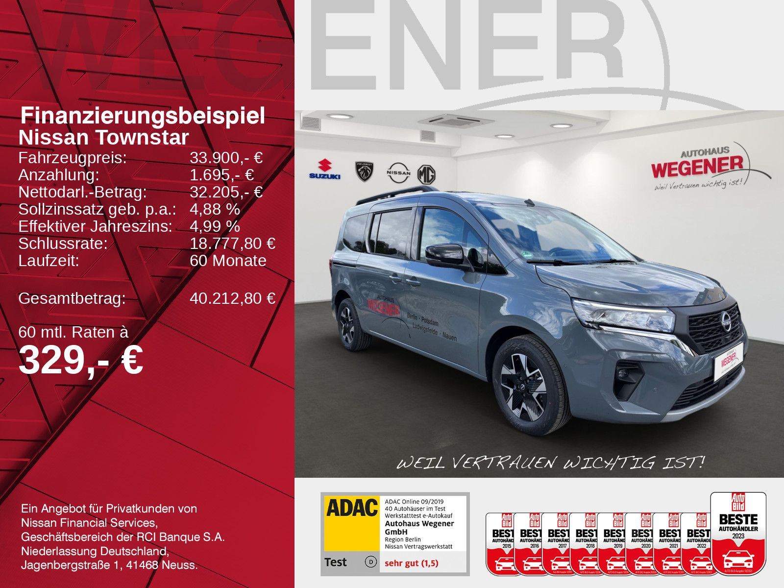 NISSAN Townstar Kombi L2 2,3t