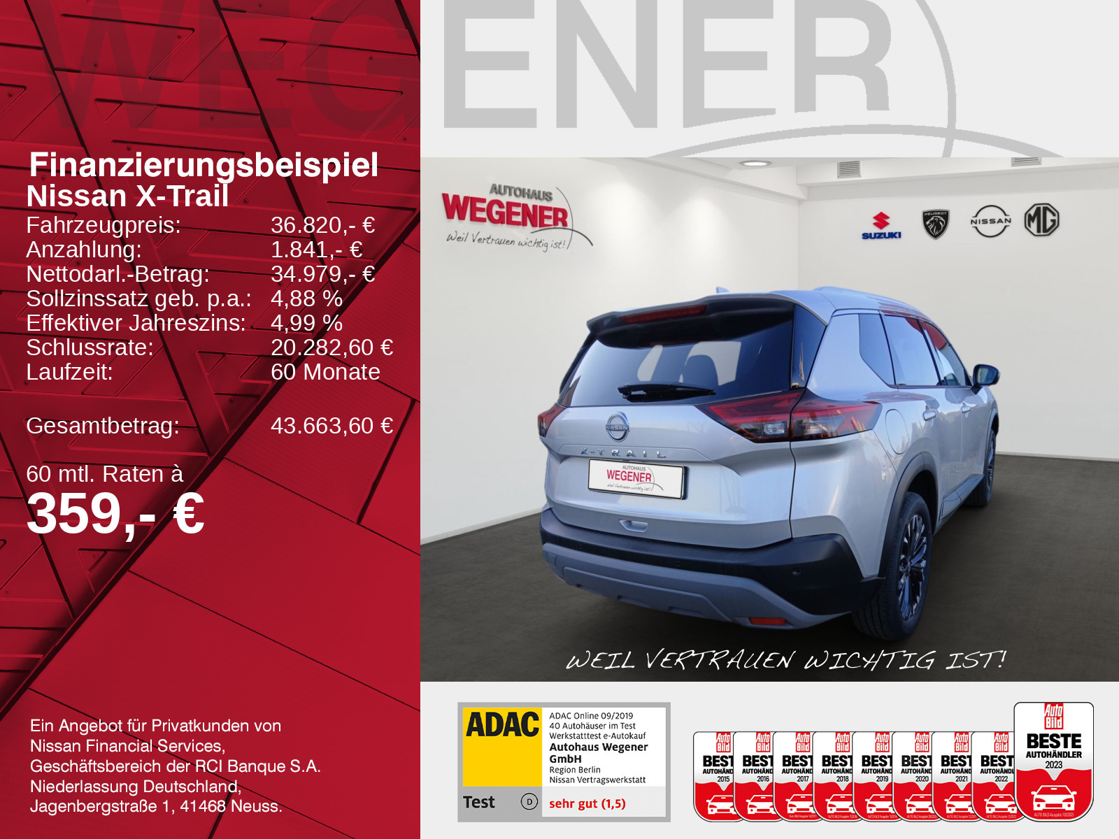 Nissan X-Trail N-Connecta 1.5 AT - MHEV SHZ 360CAM Keyless CarPlay LED