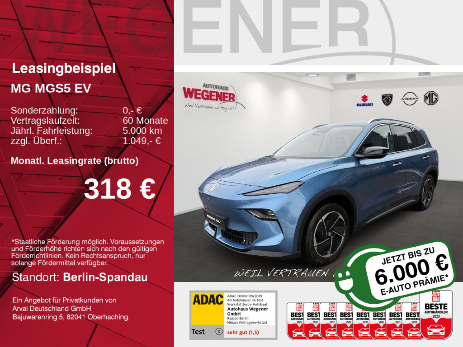 MG MGS5 EV Luxury Long Range/ WÄPU/ SHZ/ LHZ/ LED