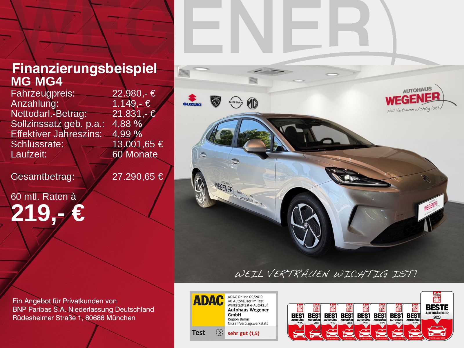 MG MG4 Urban 54kWh Comfort