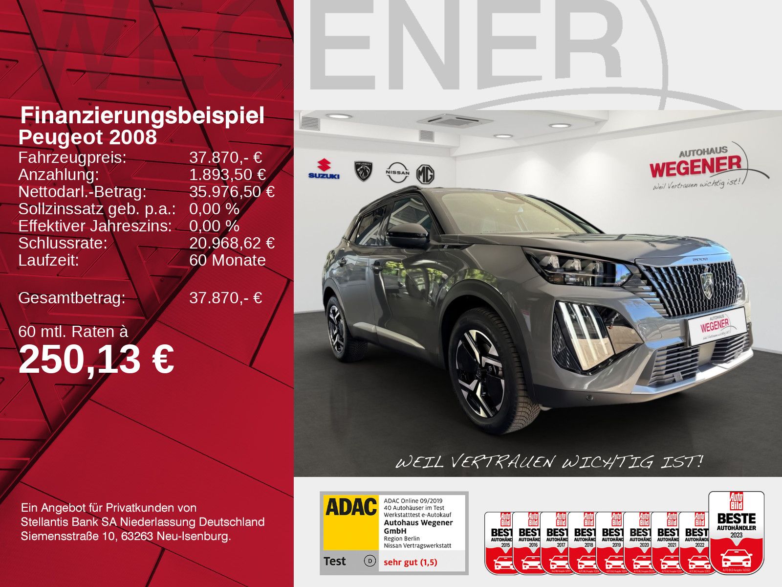 PEUGEOT 2008 E GT Elektromotor 156 54kwH *Kamera*