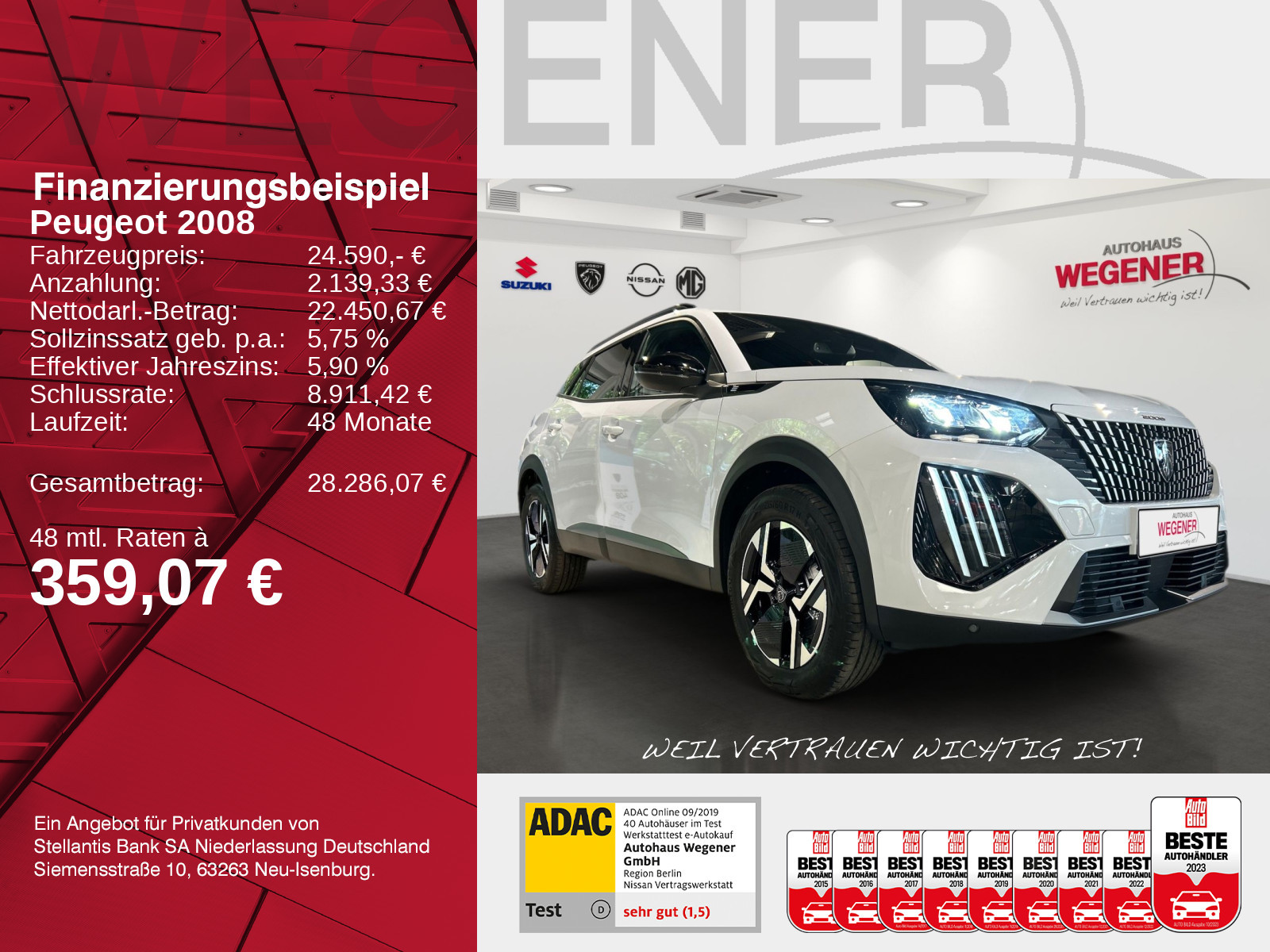 Peugeot 2008 E Allure Elektro 54 kWh 156 *Kamera*SHZ*