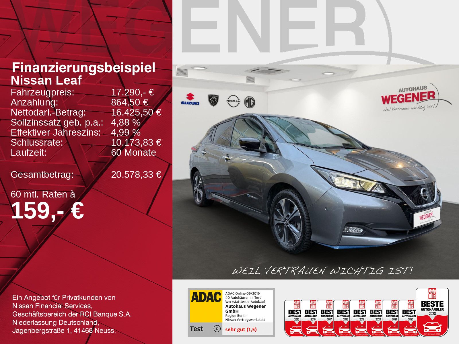 NISSAN Leaf Tekna 62 - CAM Navi BOSE Sitzheizung