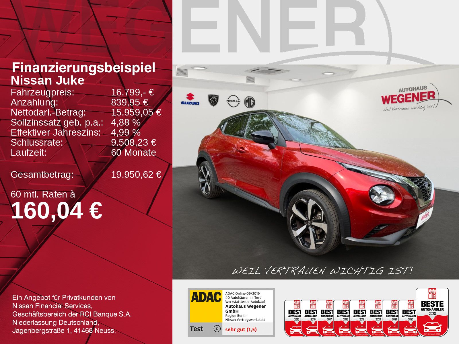NISSAN JUKE TEKNA CarPlay SHZ LED 19'' 1. Hand Kamera