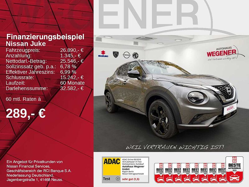 Nissan JUKE 1.0 DIG-T 114PS 7DCT (AT) TEKNA 360° Rundumsicht  Sitzheizung-vorne 19'LM-F 19'LM-Felgen