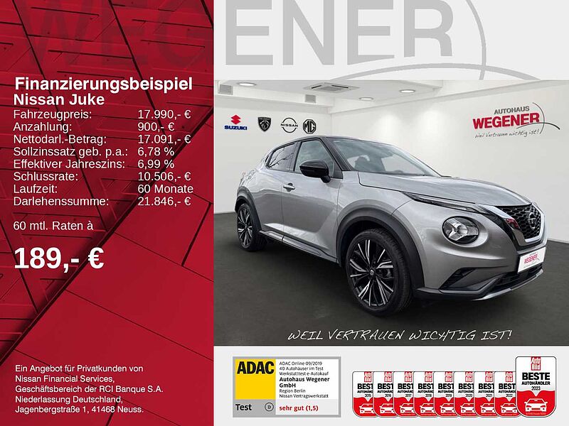 Nissan JUKE N-DESIGN KAMERA NAVI KLIMA SHZ