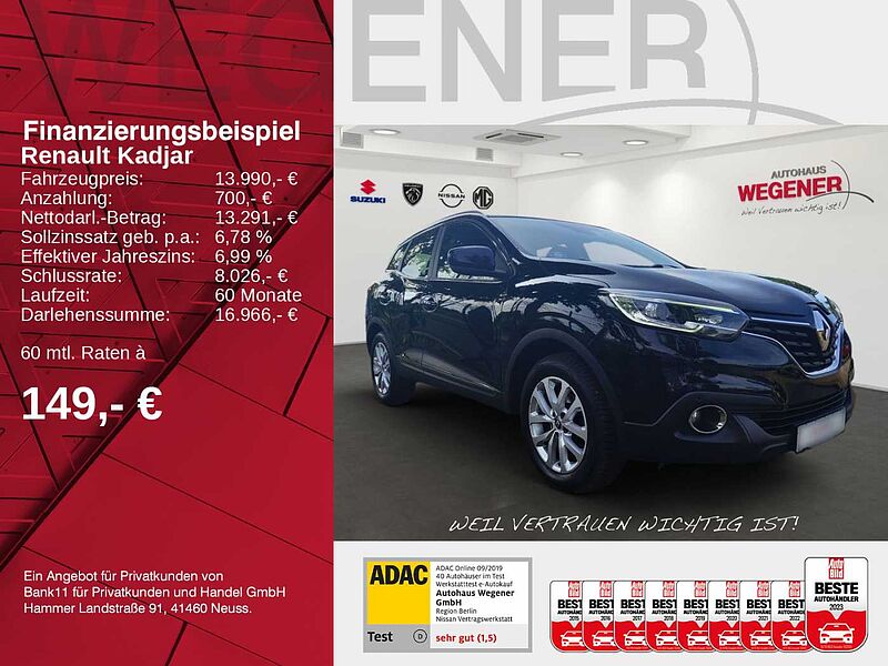 Renault KADJAR dCi 1.5 NAVI PDC VORNE UND HINTEN AHK Business